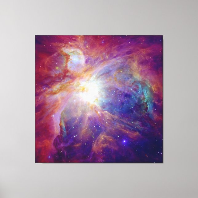 Lienzo Orion Nebula Fuschia NASA rosa (Anverso)