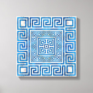 Lienzo Ornamento de clave griega - Meander griego - Mármo