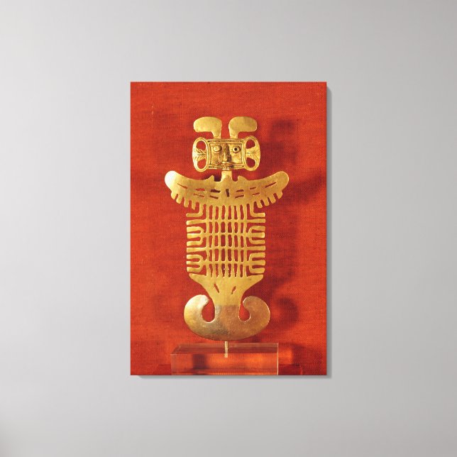 Lienzo Ornamento tolima en forma de cabeza humana (Anverso)