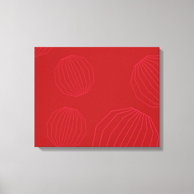 Lienzo Ornamentos navideños simples, modernos y fluidos (Anverso)