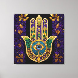 Lienzo Ornate Gold Third Eye Hamsa