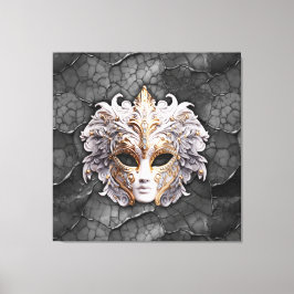 Lienzo Ornate Gold / White Details on Gray Marble