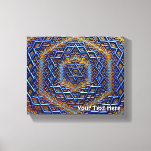 Lienzo Ornate Metallic Magen David