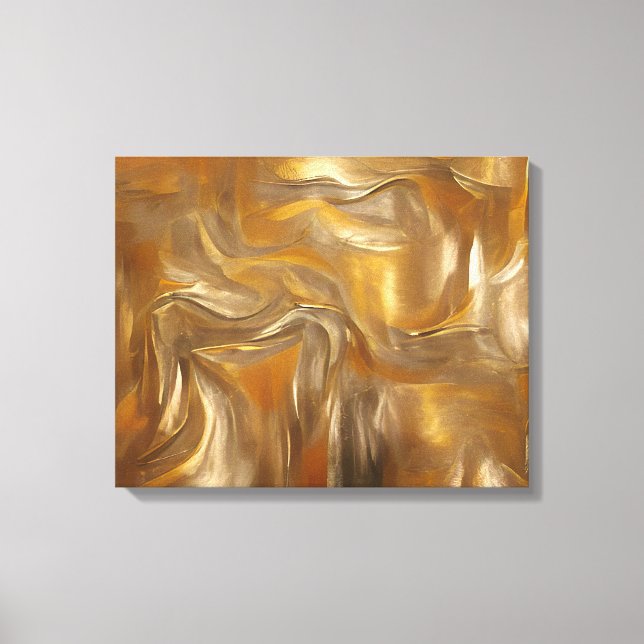 Lienzo Oro Abstracto Elegante, Diseño Opulento (Anverso)