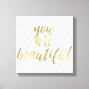 Lienzo Oro usted es hermoso