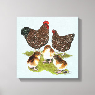 Lienzo Orpington Jubilee Chicken Family