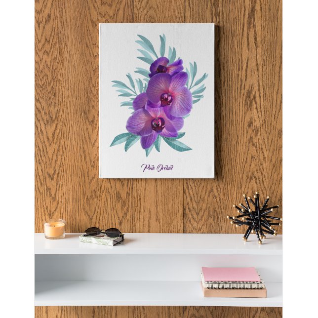 Lienzo Orquídea Rosa Floral Canvas Wall Art Poster (Subido por el creador)