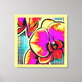 Lienzo ORQUÍDEAS EM POP-ART - impressão em tela