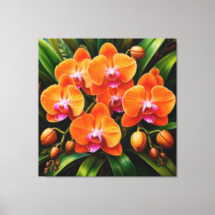 Lienzo Orquídeas Hermosas en una Composición Artística