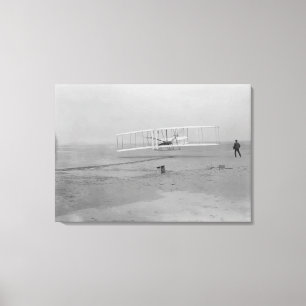 Lienzo Orville Wright en el primer vuelo en 120 pies