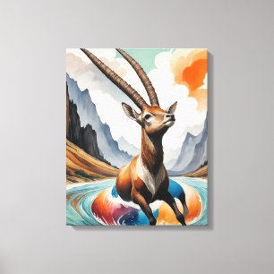 Lienzo Oryx disfruta de Float Trip