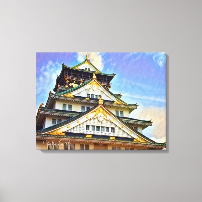 Lienzo Osaka Castle (Blue sky ver.) (Anverso)