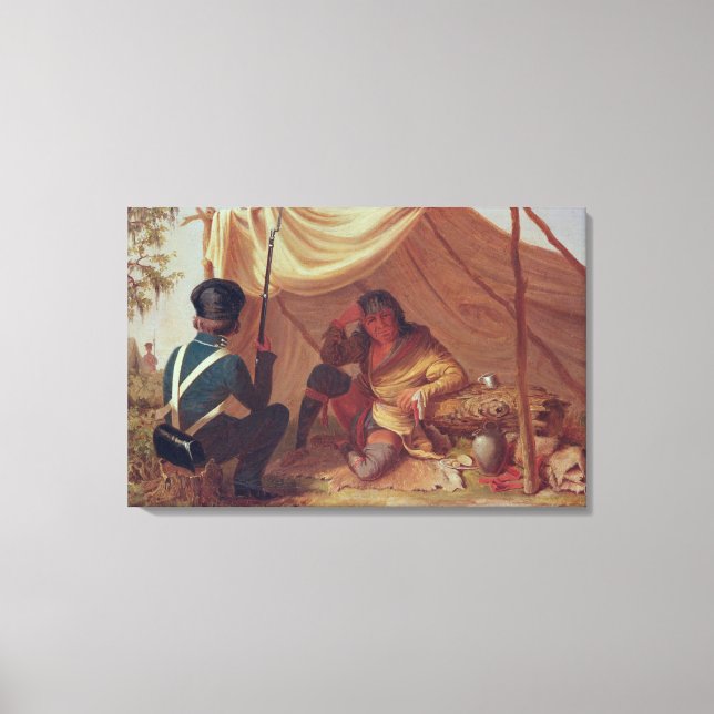 Lienzo Osceola en cautiverio, c.1837 (Anverso)