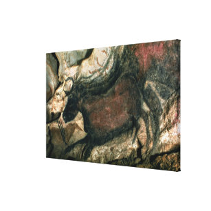 Lienzo Oscile la pintura de un toro negro, c.17000 A.C.