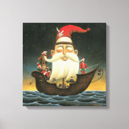Lienzo Oscuro Fantasía Santa Pirate Canvas Art