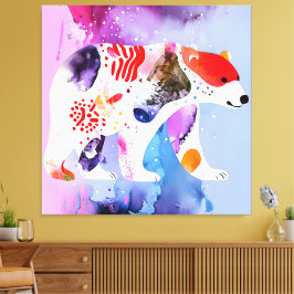 Lienzo Oso celestial con una sonrisa