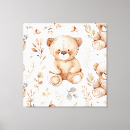 Lienzo Oso de bebé beige lindo