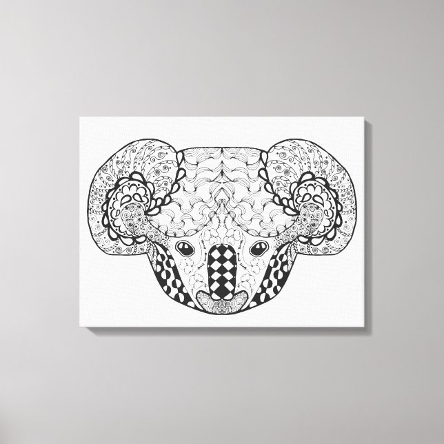 Lienzo Oso de Koala inspirado 6 (Anverso)