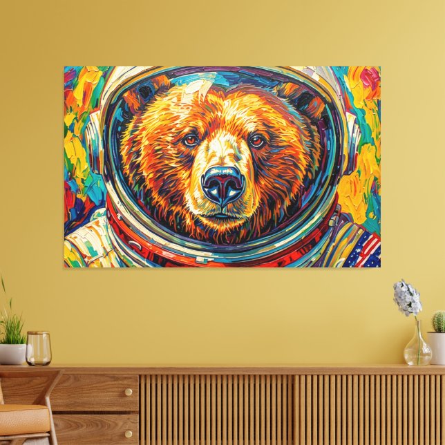 LIENZO OSO EN EL ESPACIO-5 (Insitu (Sala de estar))