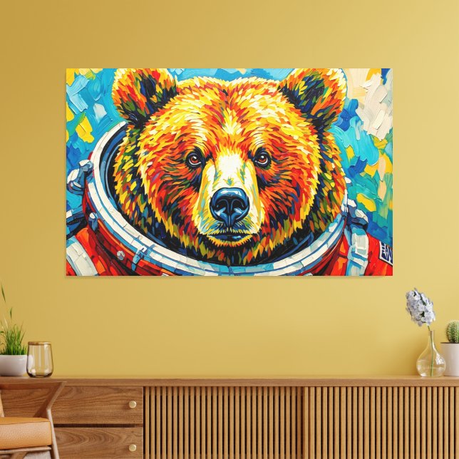 LIENZO OSO EN EL ESPACIO-7 (Insitu (Sala de estar))