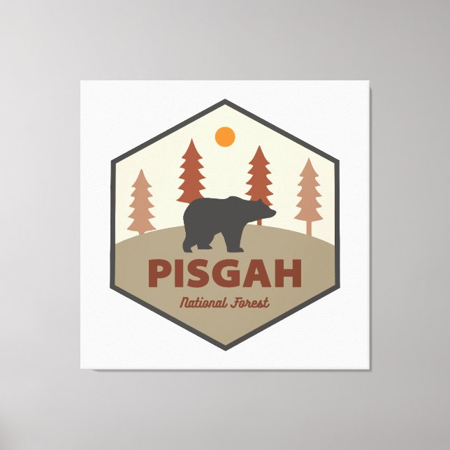 Lienzo Oso Forestal Nacional de Pisgah (Anverso)