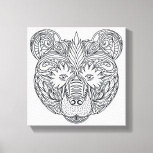 Lienzo Oso inspirado 6