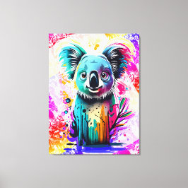 Lienzo Oso Koala - Colorida pintura del oso de Koala