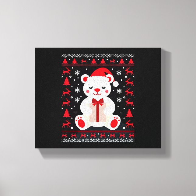 Lienzo Oso Navidad Navidad (1) (Anverso)