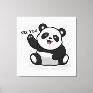 Lienzo oso panda adorable