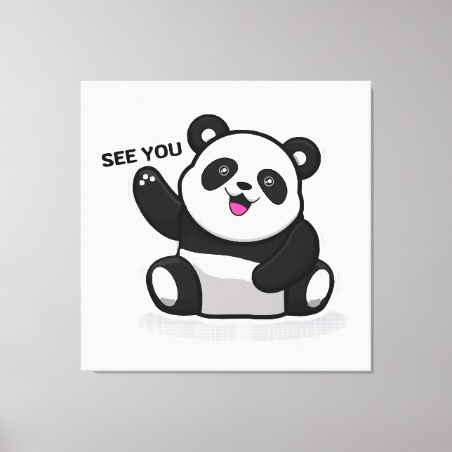 Lienzo oso panda adorable (Anverso)