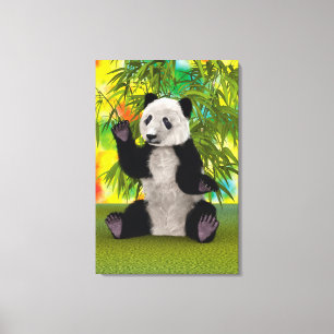 Lienzo Oso Panda Lindo Kawaii Regalo Perfecto para Amante