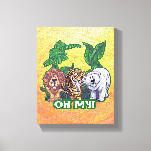 Lienzo Osos de tigres de leones Oh Mi (Anverso)