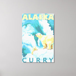 Lienzo Osos Polares y Cubo - Curry, Alaska