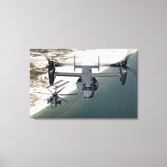 Lienzo Osprey CV-22 y baja ruptura MH-53 (Anverso)