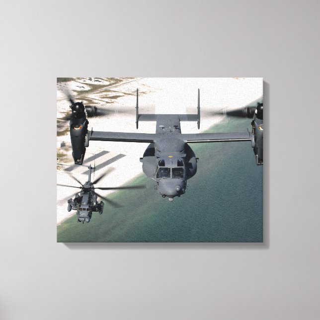 Lienzo Osprey CV-22 y baja ruptura MH-53 (Anverso)