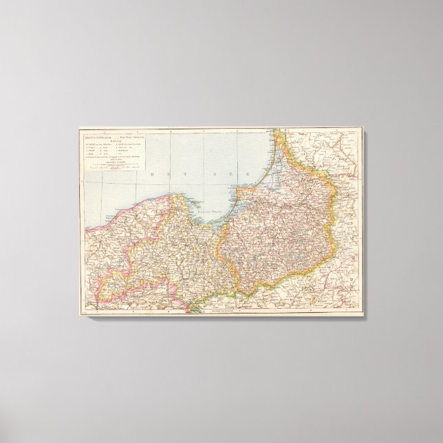 Lienzo Ost u Westpreussen, Prusia Oriental y Occidental (Anverso)