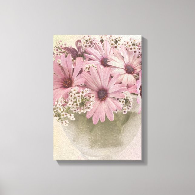 Lienzo Osteospernum rosa (Anverso)