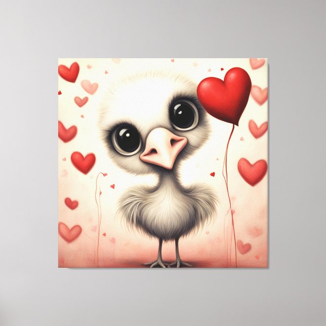 Lienzo Ostrich Amor 1 (Anverso)