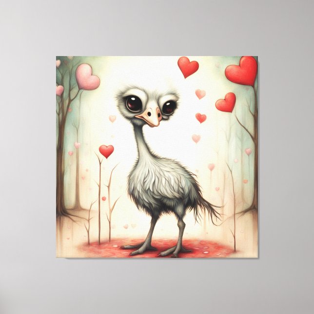 Lienzo Ostrich Amor 2 (Anverso)