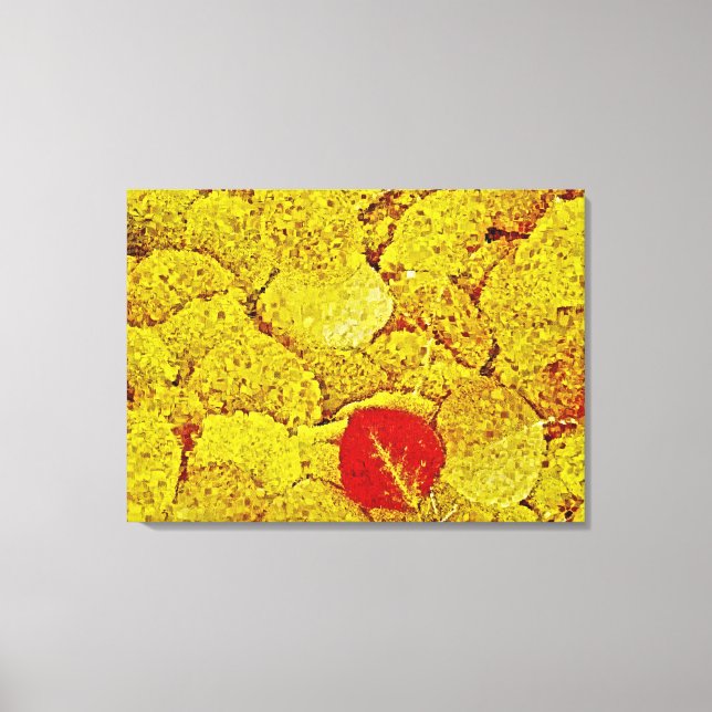 Lienzo Otoño Amarillo - Pintura de tela envuelta (Anverso)