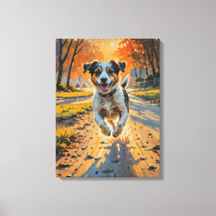 Lienzo Otoño Bliss Happy Dog