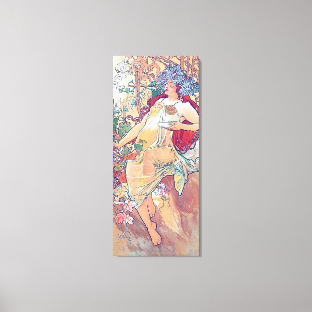 Lienzo Otoño (Cuatro Estaciones), Papel Alphonse Mucha (Anverso)