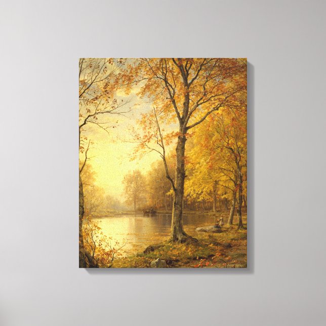 Lienzo Otoño de verano deja a la naturaleza Bella Artes v (Anverso)