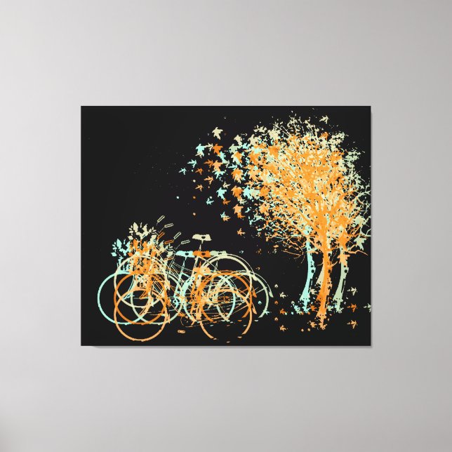 Lienzo Otoño deja árboles (Anverso)