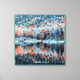 Lienzo Otoño en azul