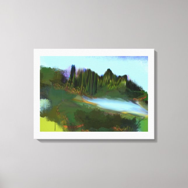 Lienzo Otoño en la pintura digital Park (Anverso)