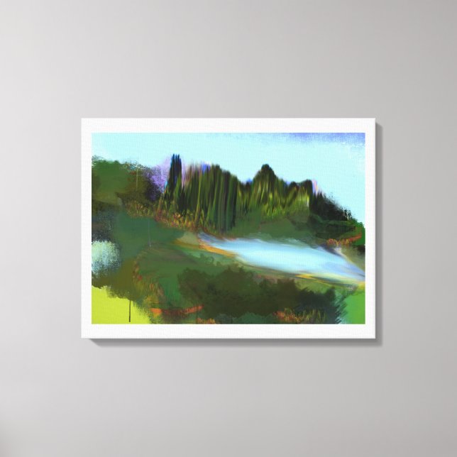 Lienzo Otoño en la pintura digital Park (Anverso)