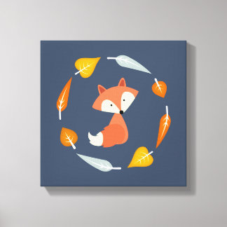 Lienzo Otoño Wreath Baby Fox Red