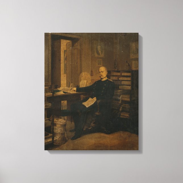 Lienzo Otto von Bismarck en su estudio (Anverso)