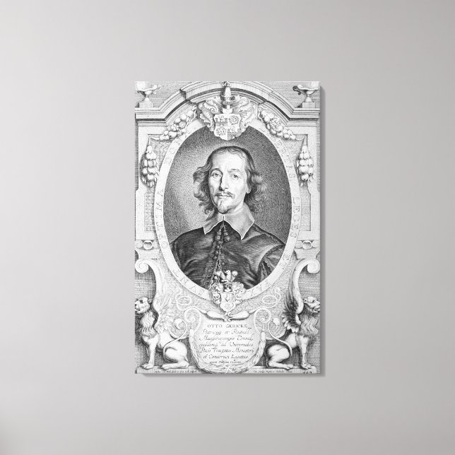 Lienzo Otto von Guericke (1602-86) de 'Portraits des Ho (Anverso)
